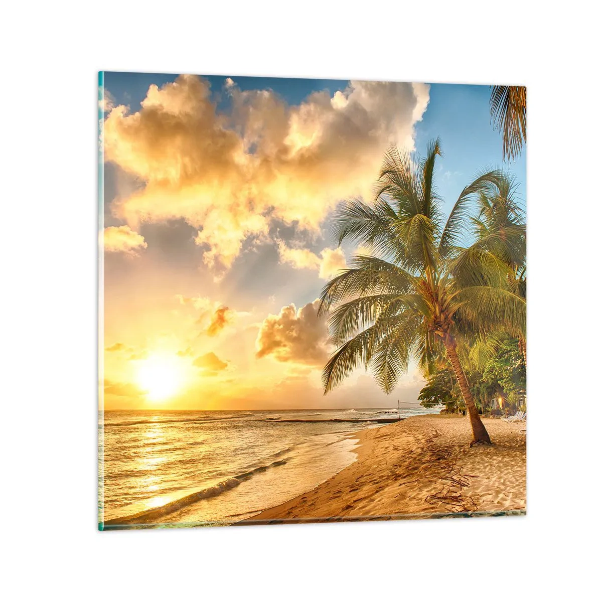 Glasbild - Bild auf glas - Ewiger Sommer, immer Urlaub - 70x70 cm