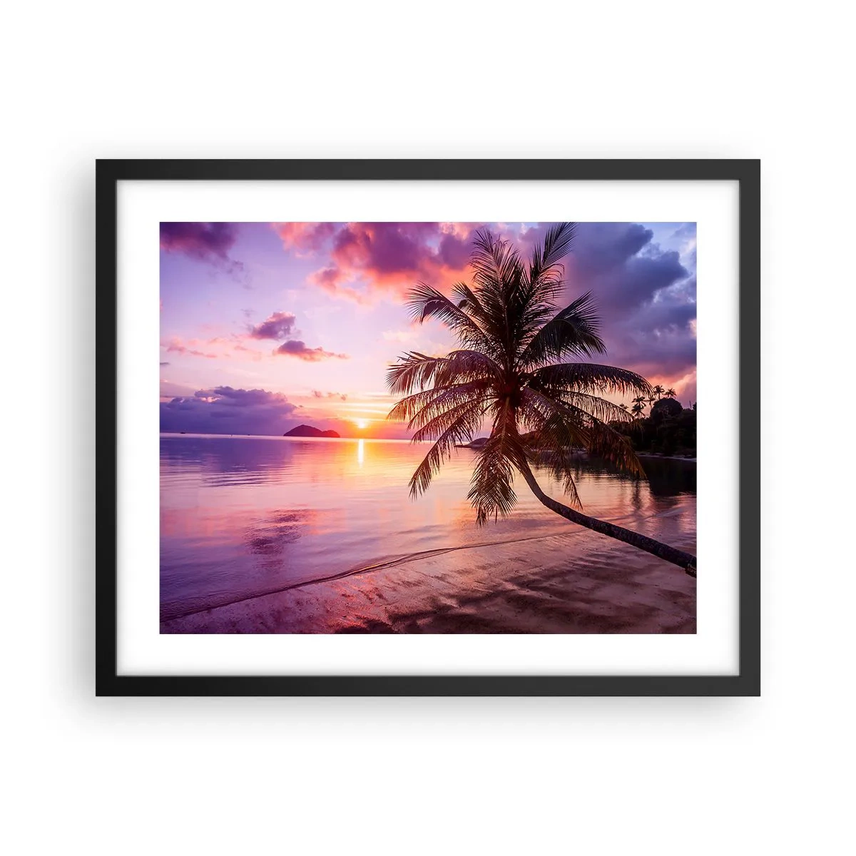 Poster in einem schwarzem Rahmen - Behaglichkeit bis zum Horizont - 50x40 cm