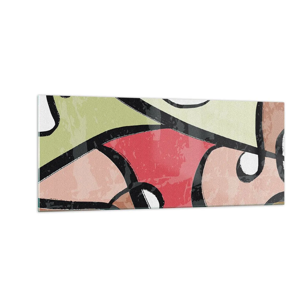 Glasbild - Bild auf glas - Pirouetten unter Farben - 100x40 cm