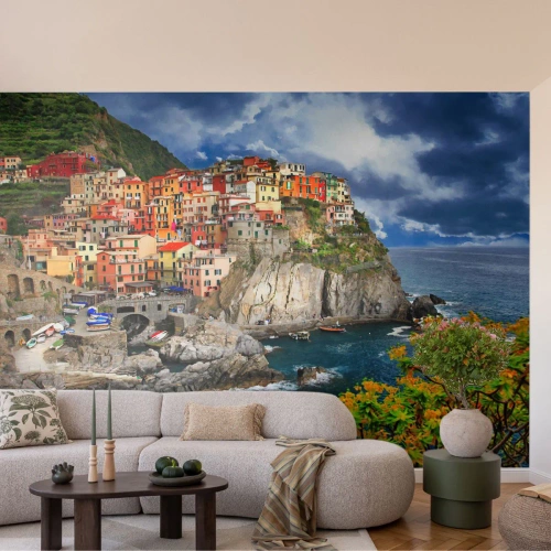 Selbstklebende Fototapete Deluxe Sticker - Eine Gruppe umarmt die Felsen - Landschaft, Die Architektur, Italien - 200x140 cm