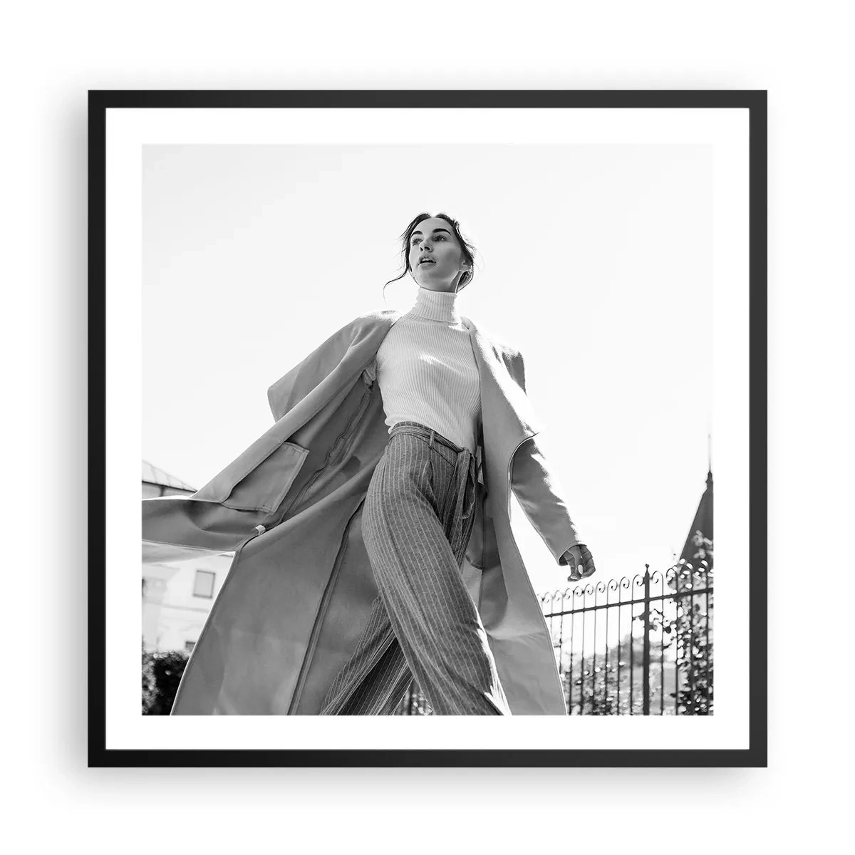 Poster in einem schwarzem Rahmen - Gehst du mit mir? - 60x60 cm