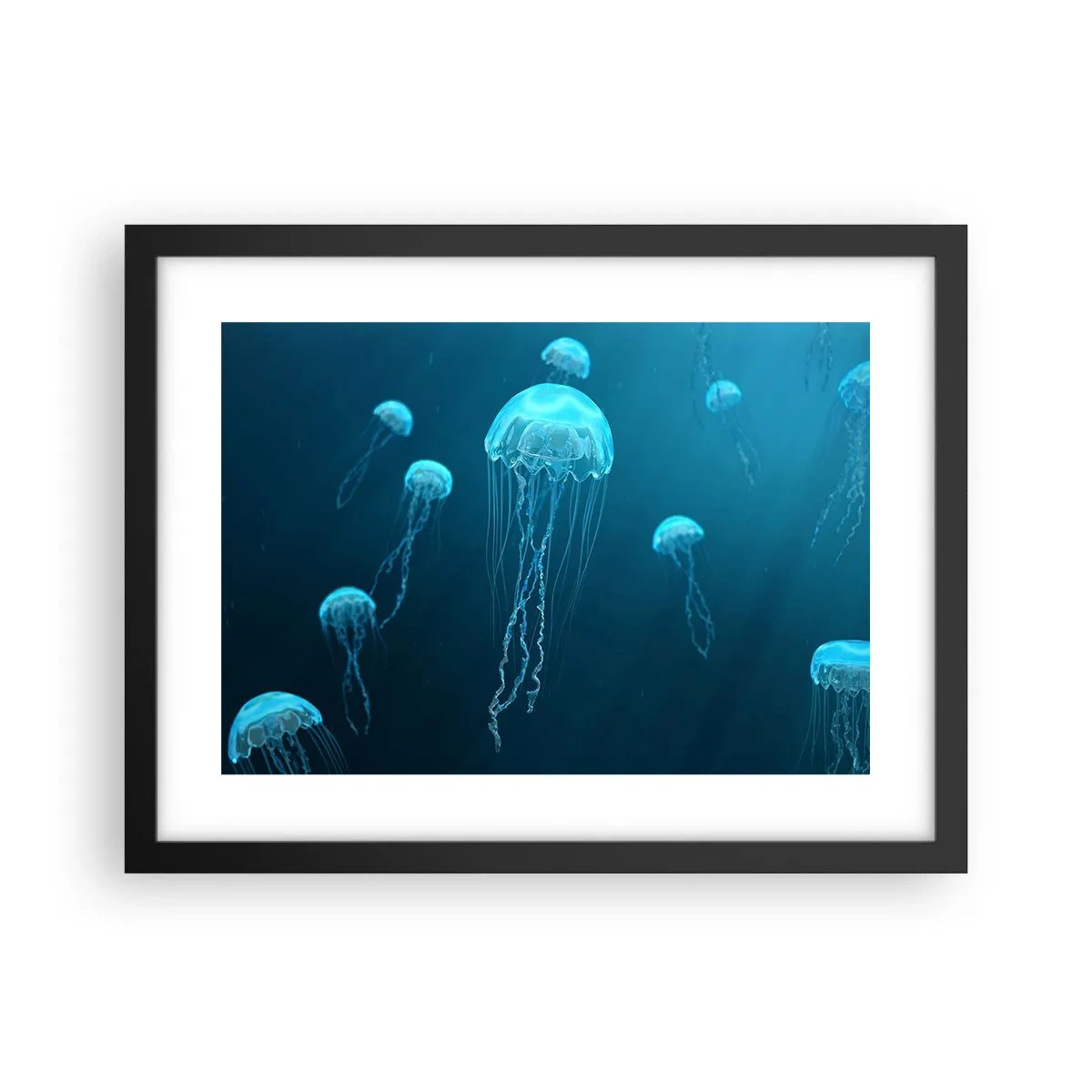 Poster in einem schwarzem Rahmen - Ozeantanz - 40x30 cm