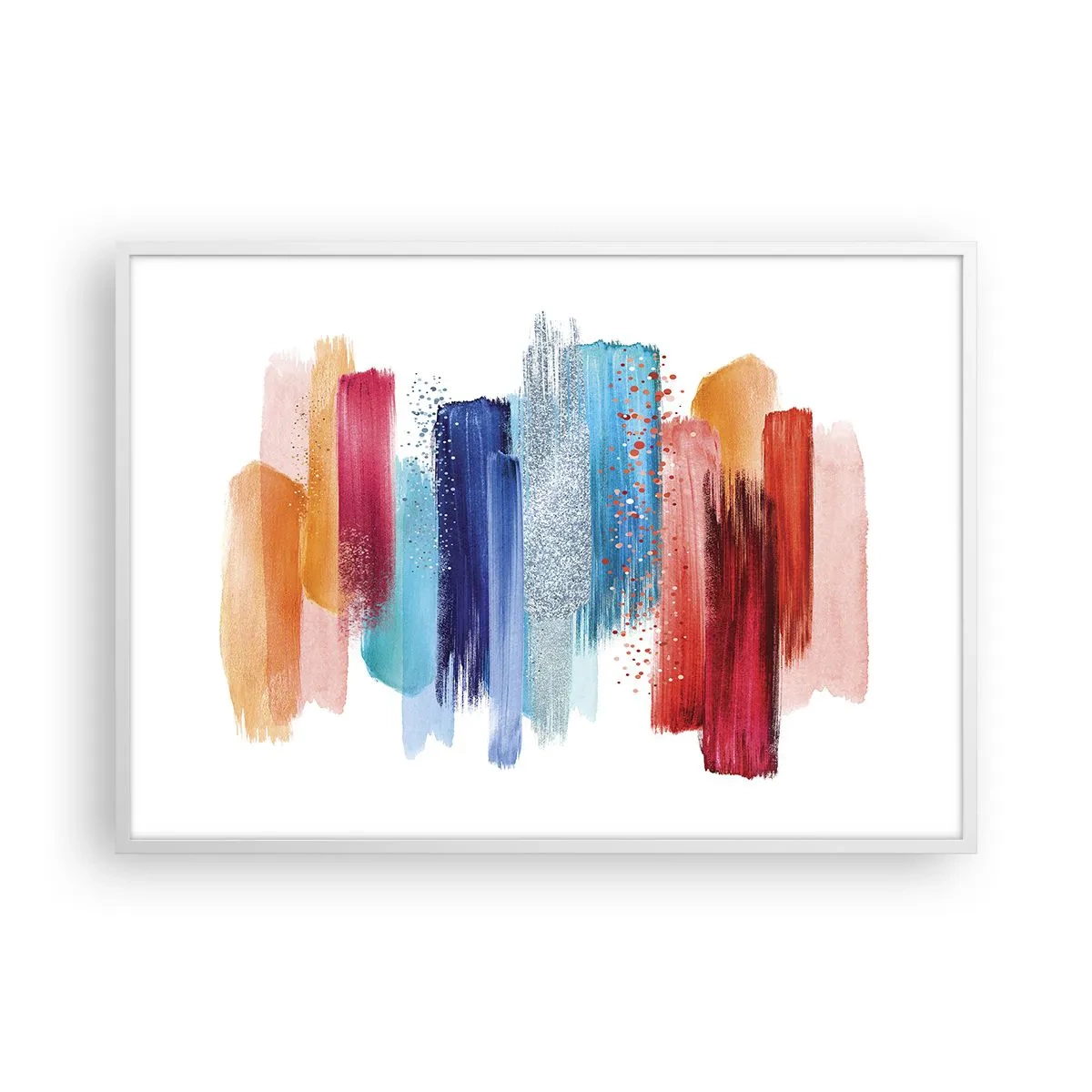 Poster in einem weißen Rahmen - Auf und ab - 100x70 cm