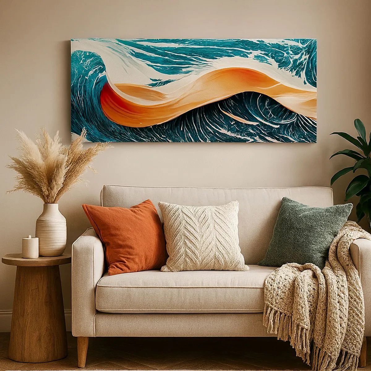 Bild auf Leinwand - Leinwandbild - Traum eines Surfers - 100x40 cm