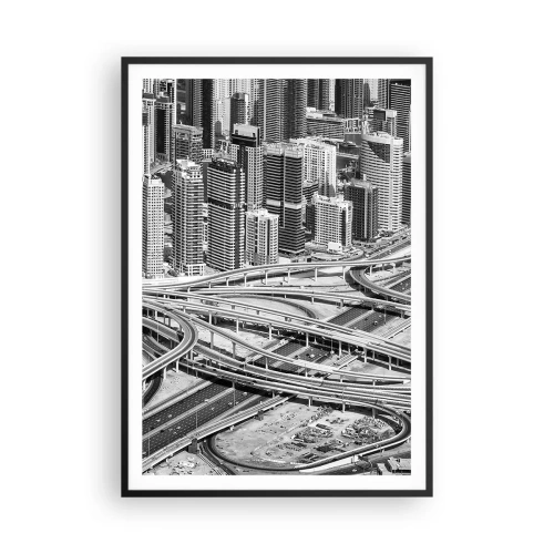 Poster in einem schwarzem Rahmen - Dubai - die unmögliche Stadt - 70x100 cm