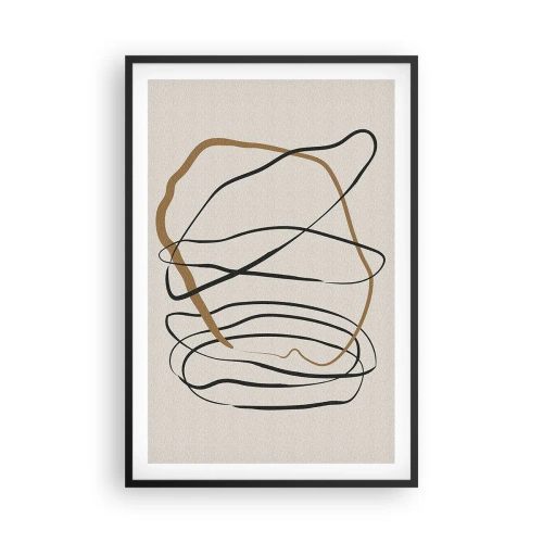 Poster in einem schwarzem Rahmen - Komposition – Looptanz - 61x91 cm