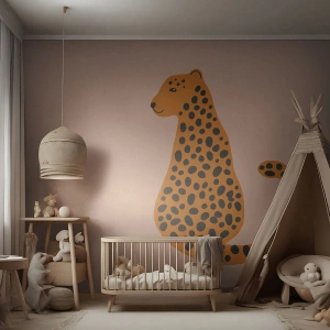 Maßgeschneiderte selbstklebende Fototapete Deluxe Sticker - Leopardenmuster ist ein modisches Muster - Für Kinder, Panther, Tiere