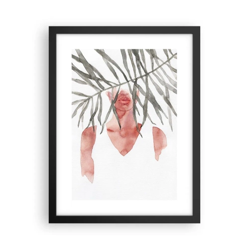 Poster in einem schwarzem Rahmen - Dame der Tropen - 30x40 cm