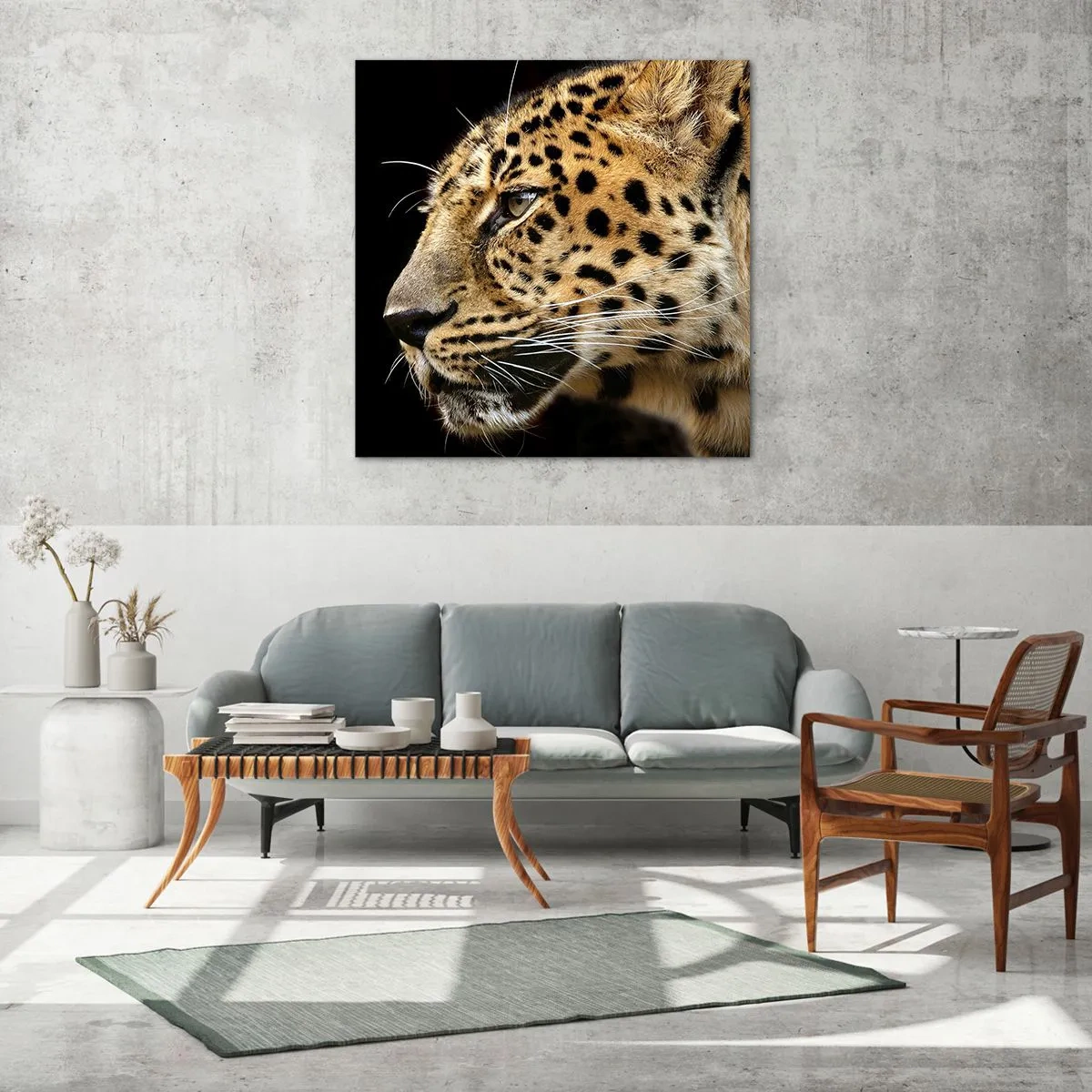 Glasbild - Bild auf glas - Ruhig, fokussiert, bereit - 70x70 cm