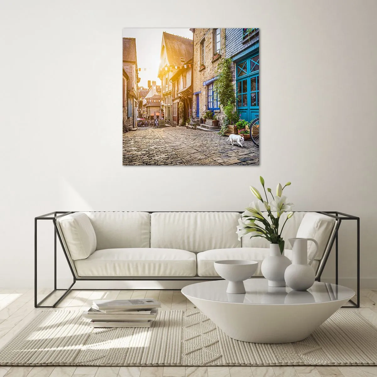 Glasbild - Bild auf glas - Der weiße Geist der Stadt - 70x70 cm