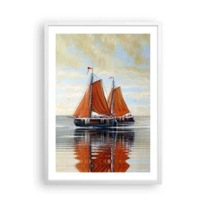 Poster in einem weißen Rahmen - Hey, Segel, Matrose ... - 50x70 cm