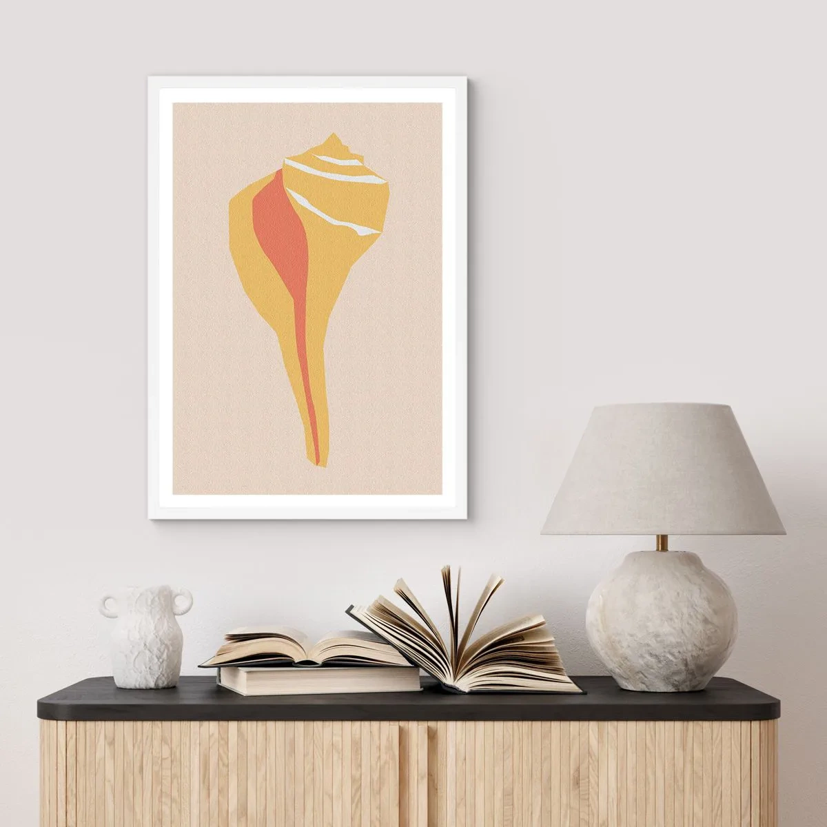 Poster in einem weißen Rahmen - Organische Abstraktion – Wachstum - 50x70 cm