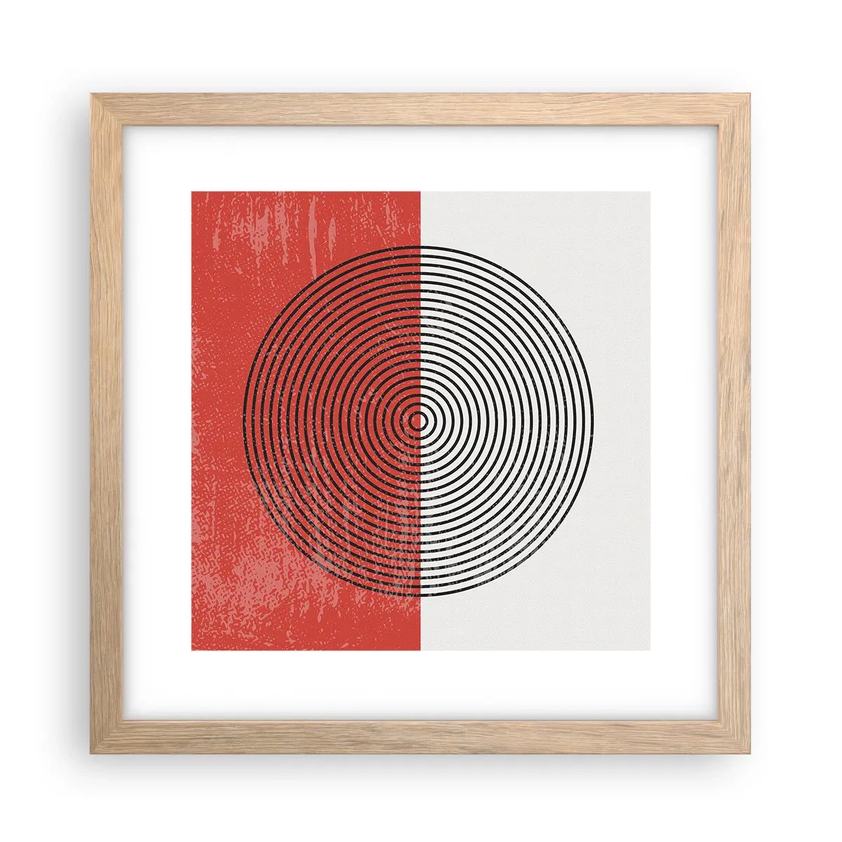 Poster in einem Rahmen aus heller Eiche - Auf den Punkt gebracht - 30x30 cm