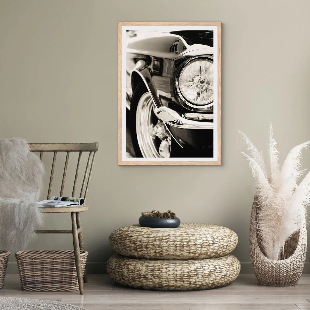 Poster in einem Rahmen aus heller Eiche - Dauerhafter Glanz - 40x50 cm