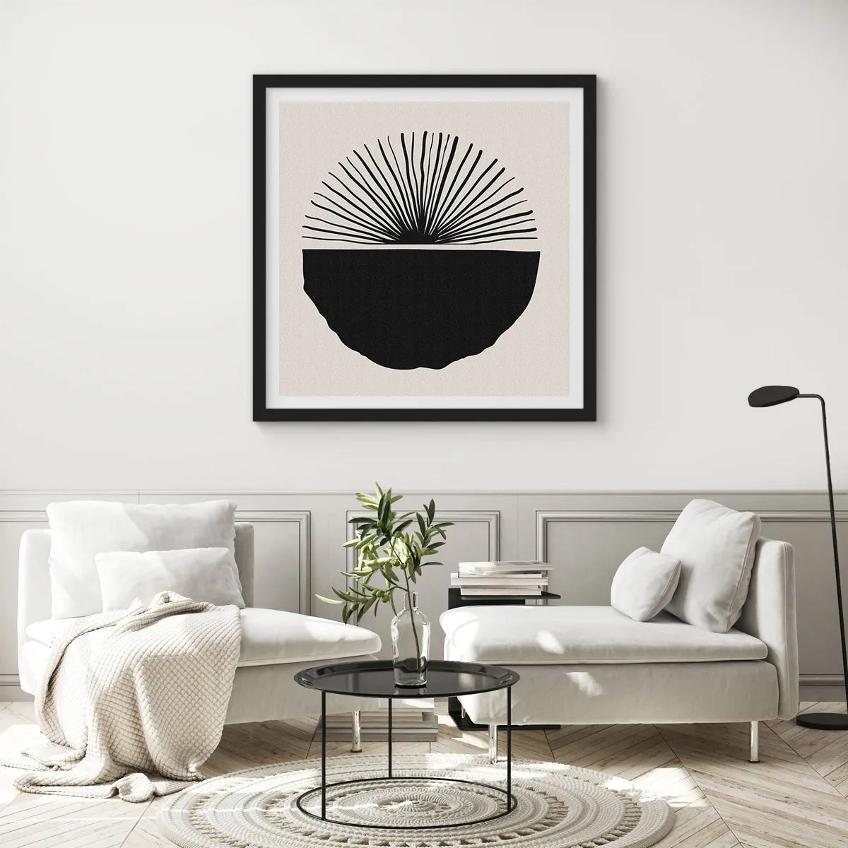 Poster in einem schwarzem Rahmen - Eine Reihe von Möglichkeiten - 30x30 cm