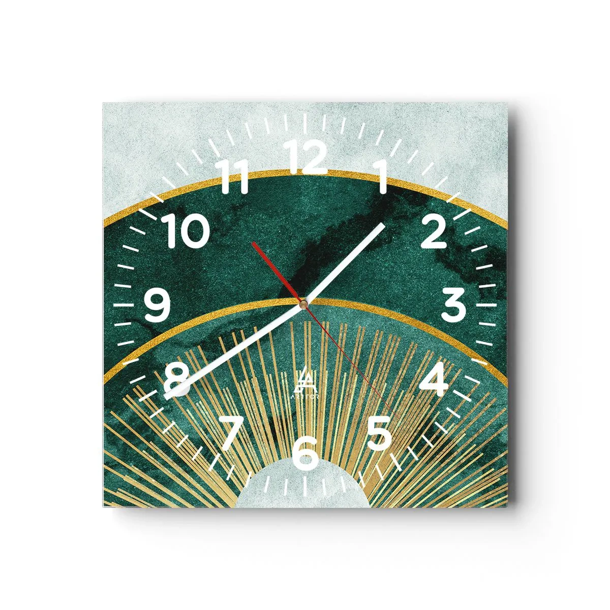 Wanduhr - Glasuhr - Anderes Sonnensystem - 40x40 cm