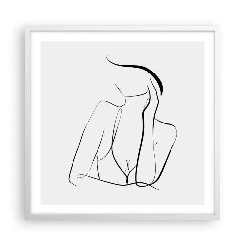 Poster in einem weißen Rahmen - Auf der Traumwelle - 60x60 cm