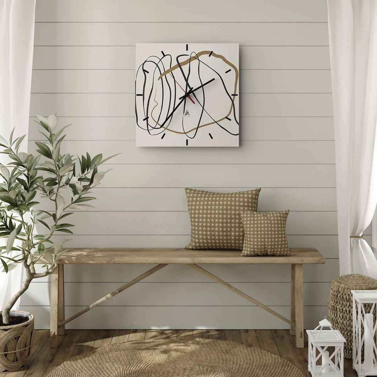 Wanduhr - Glasuhr - Komposition – Looptanz - 30x30 cm