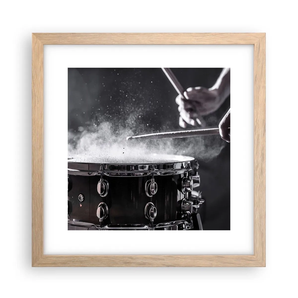 Poster in einem Rahmen aus heller Eiche - Der Puls der Musik - 30x30 cm