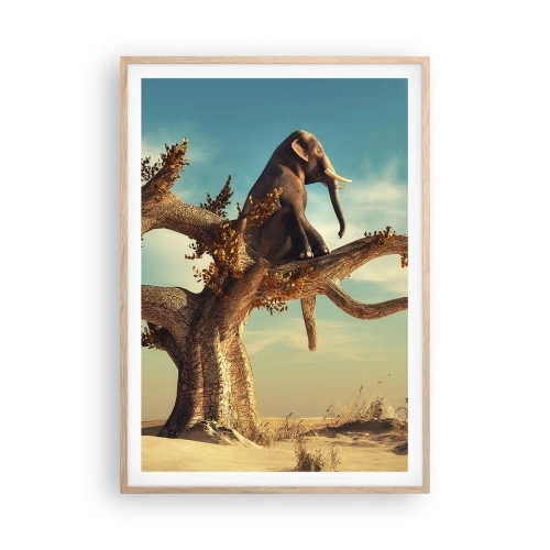 Poster in einem Rahmen aus heller Eiche - Ein neuer Standpunkt - 70x100 cm