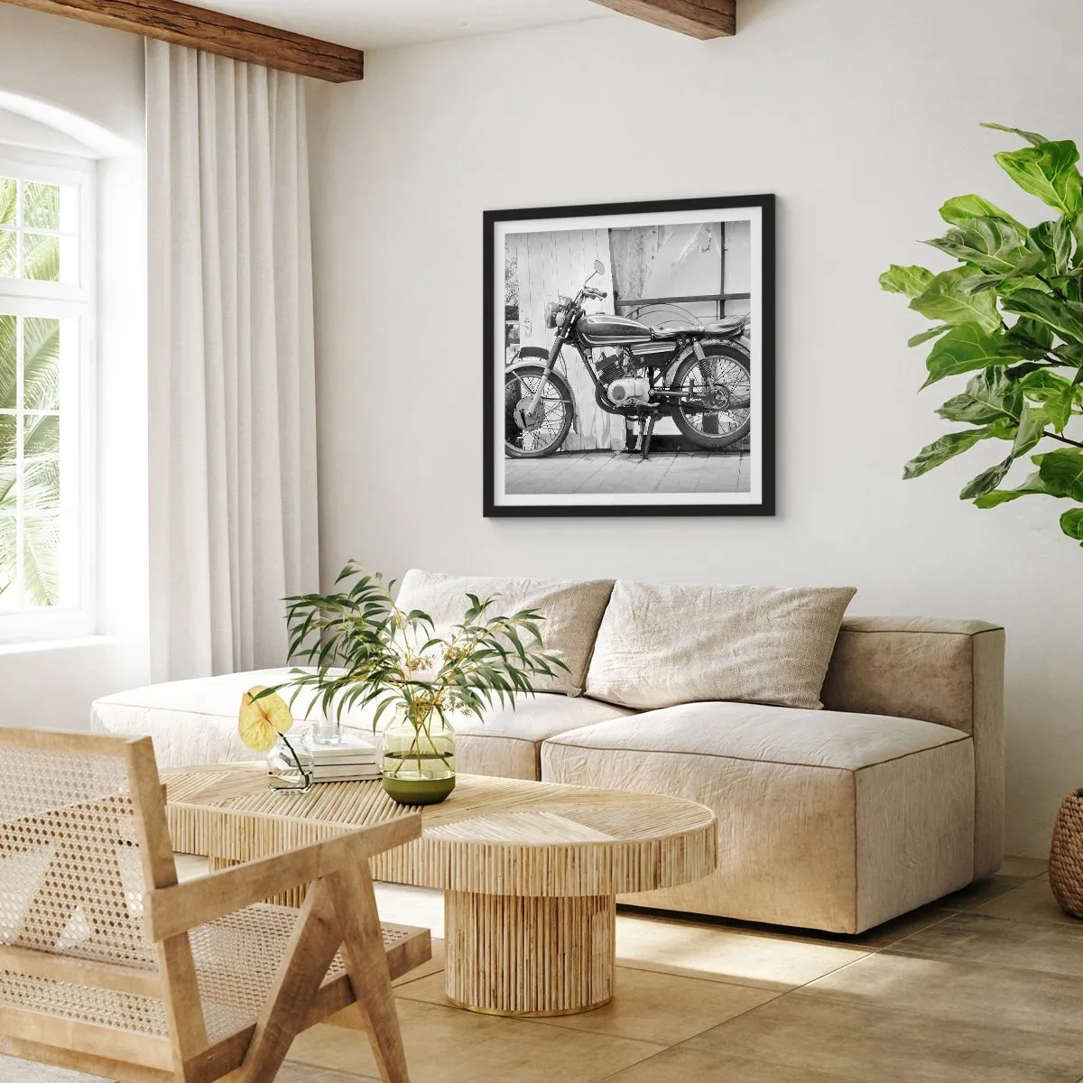 Poster in einem schwarzem Rahmen - Klassik über alles - 60x60 cm