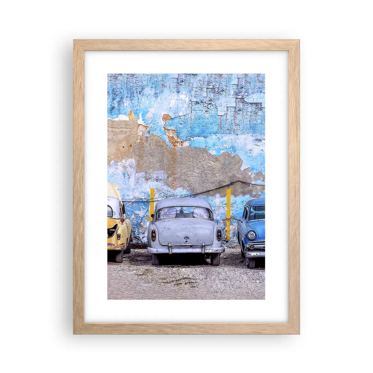 Poster in einem Rahmen aus heller Eiche - Treffen der Veteranen - 30x40 cm