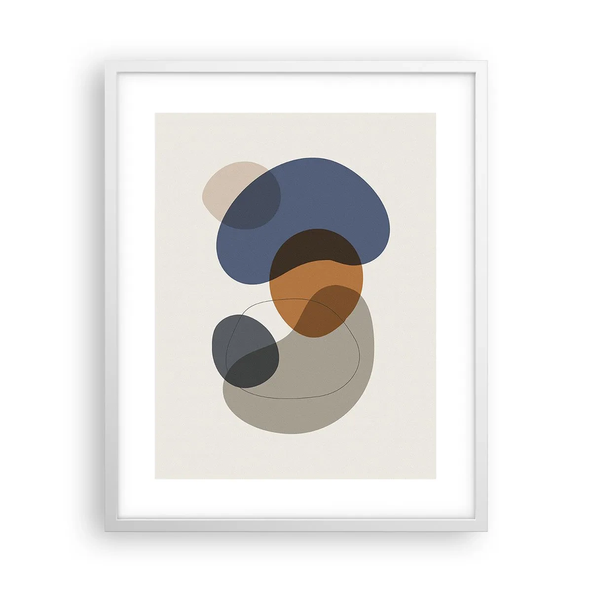 Poster in einem weißen Rahmen - Farbtropfen - 40x50 cm