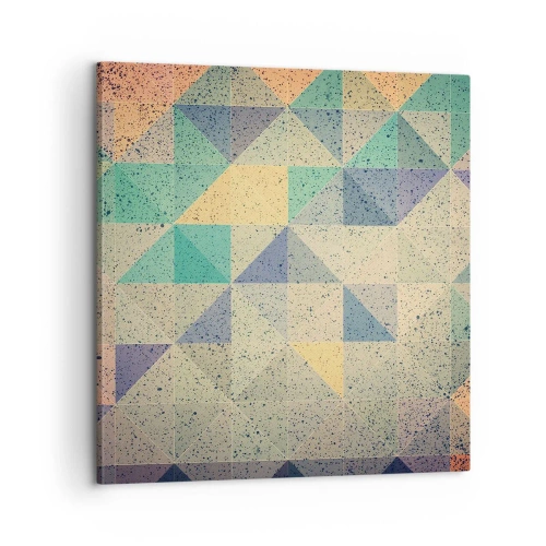 Bild auf Leinwand - Leinwandbild - Republik der Dreiecke - 60x60 cm