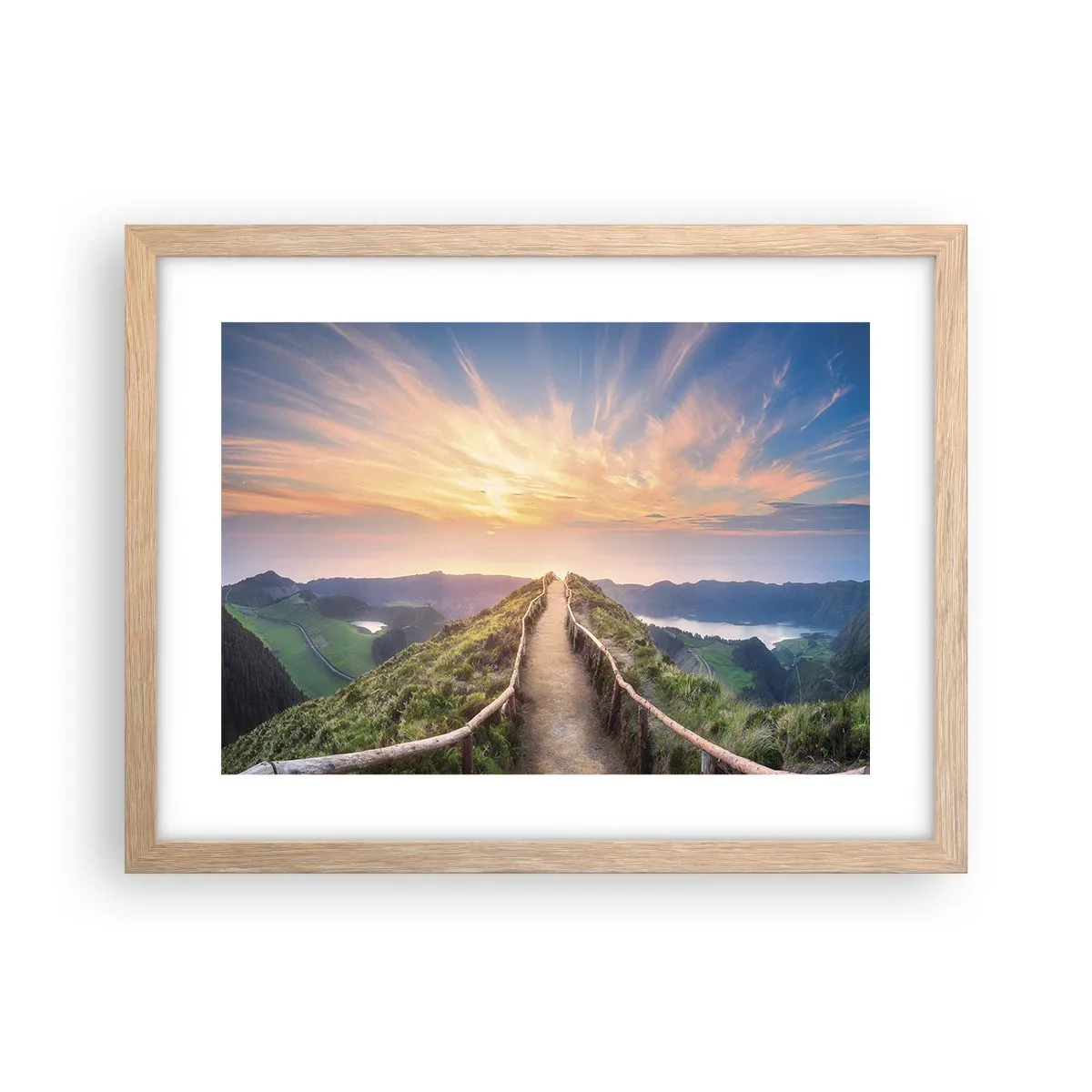Poster in einem Rahmen aus heller Eiche - Nah am Himmel - 40x30 cm
