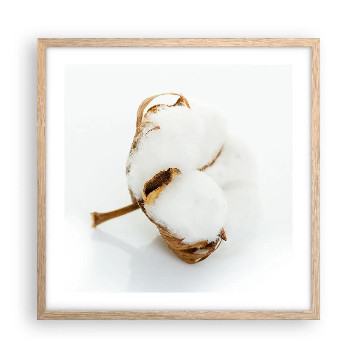 Poster in einem Rahmen aus heller Eiche - Von Natur aus weich - 50x50 cm
