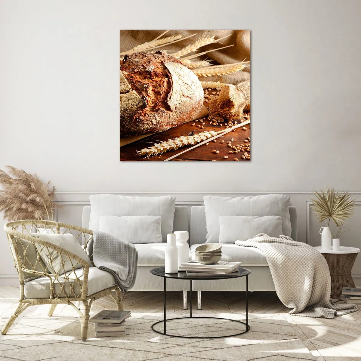 Glasbild - Bild auf glas - Appetitanregend, duftend, knackig - 70x70 cm