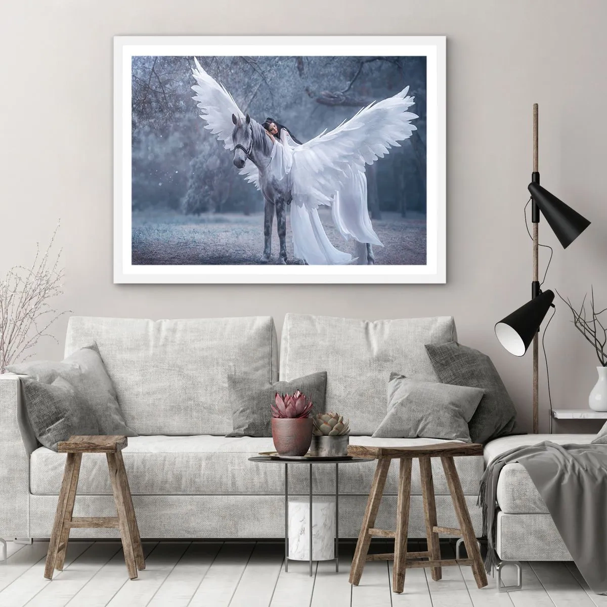 Poster in einem weißen Rahmen - Ein inspirierter Moment - 40x30 cm