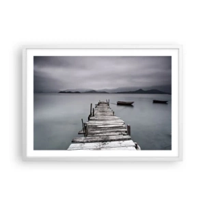 Poster in einem weißen Rahmen - Du kannst morgen gehen - 70x50 cm