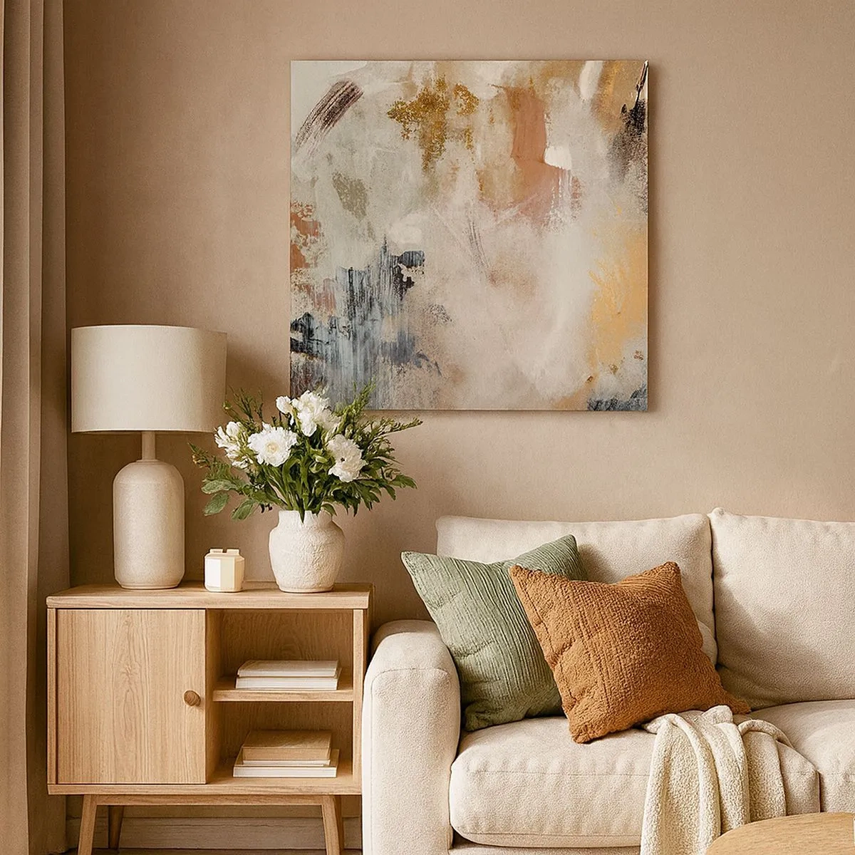 Bild auf Leinwand - Leinwandbild - Neblige Abstraktion - 30x30 cm