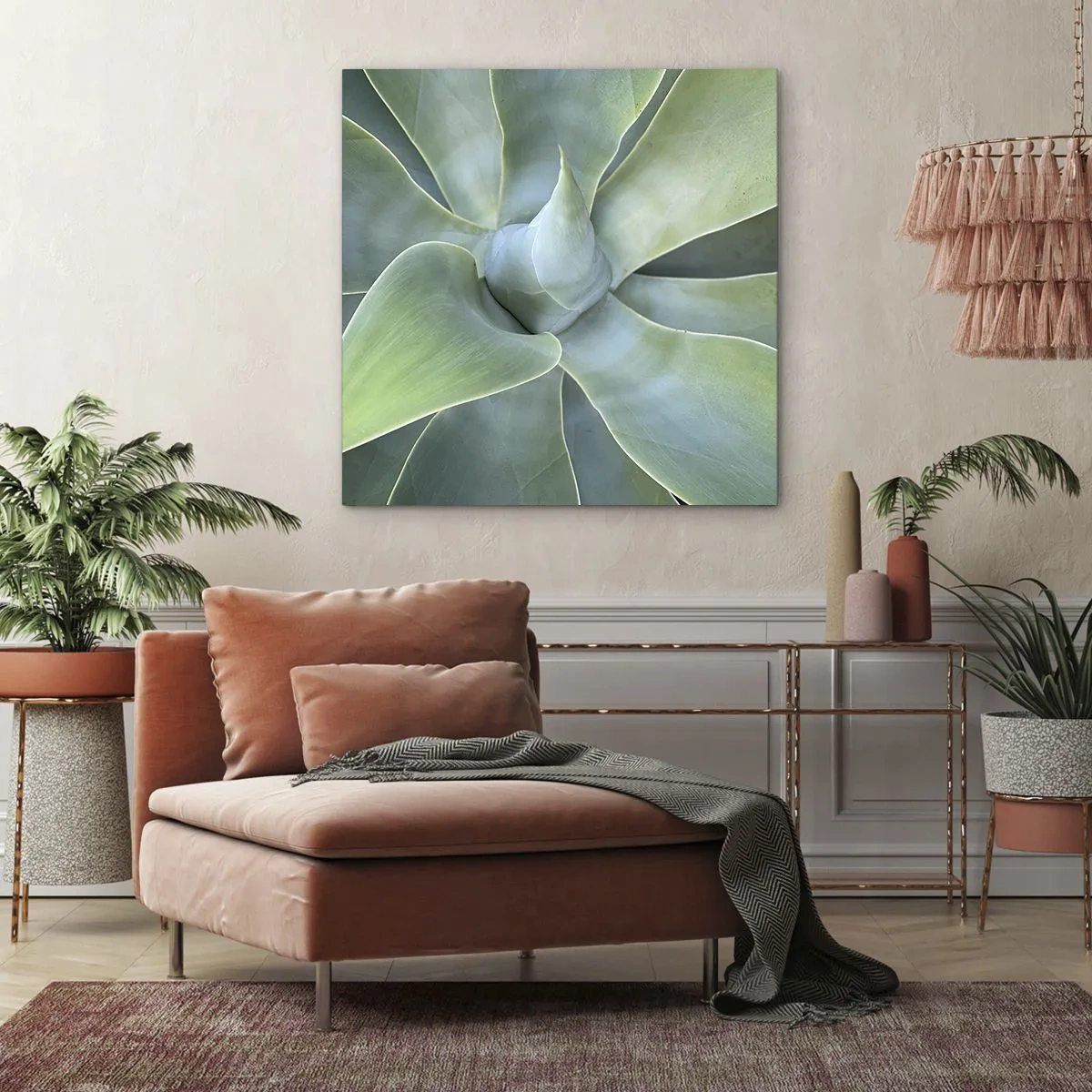 Bild auf Leinwand - Leinwandbild - Geburt des Grüns - 40x40 cm