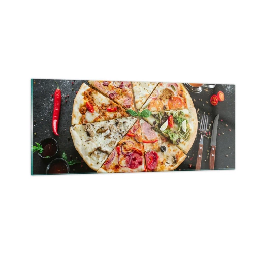 Glasbild - Bild auf glas - Eine Reihe von Geschmacksrichtungen - 100x40 cm