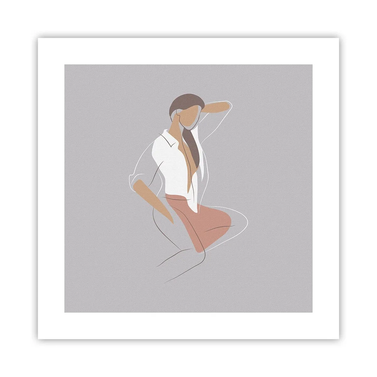 Poster - Umriss der Anmut - 40x40 cm