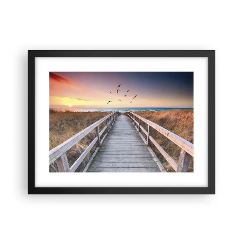 Poster in einem schwarzem Rahmen - Der Raum für Auffliegen - 40x30 cm