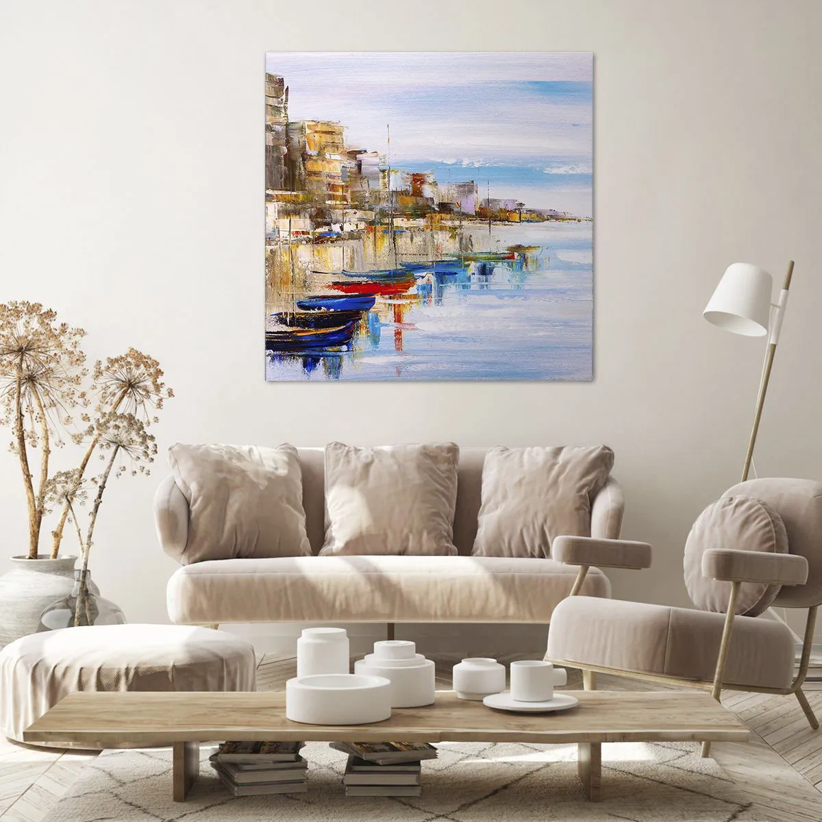 Bild auf Leinwand - Leinwandbild - Bunte urbane Oase - 30x30 cm