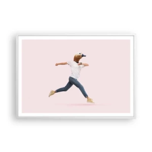 Poster in einem weißen Rahmen - Eine Prise Absurdität - 100x70 cm