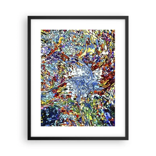 Poster in einem schwarzem Rahmen - Glasmalerei Wassertropfen - 40x50 cm