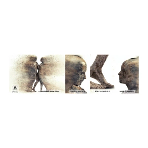 Fototapetenmuster Standard Eco - Sie erhoben sich aus dem Staub, um zu lieben - Abstraktion, Frau und Mann, Liebe - 100x30 cm