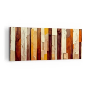 Bild auf Leinwand - Leinwandbild - Hymne der Waldbäume - 100x40 cm