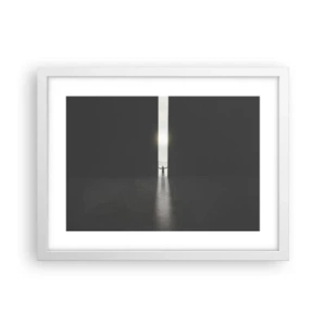 Poster in einem weißen Rahmen - Ein Schritt in eine strahlende Zukunft - 40x30 cm