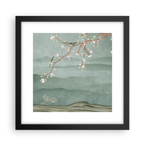 Poster in einem schwarzem Rahmen - Frühling, oh, du bist es - 30x30 cm