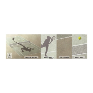 Fototapeten Muster Premium Canvas - Überwinde dich selbst - Tennis, Gerichte, Sport - 100x30 cm