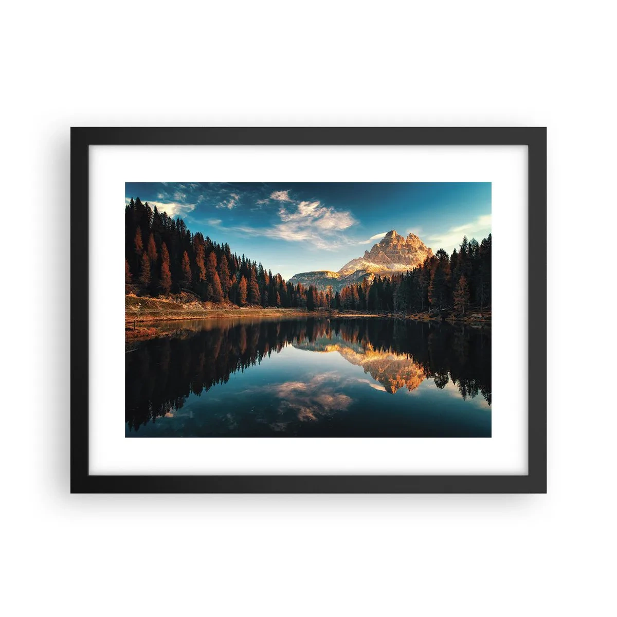 Poster in einem schwarzem Rahmen - Doppelte Landschaft - 40x30 cm