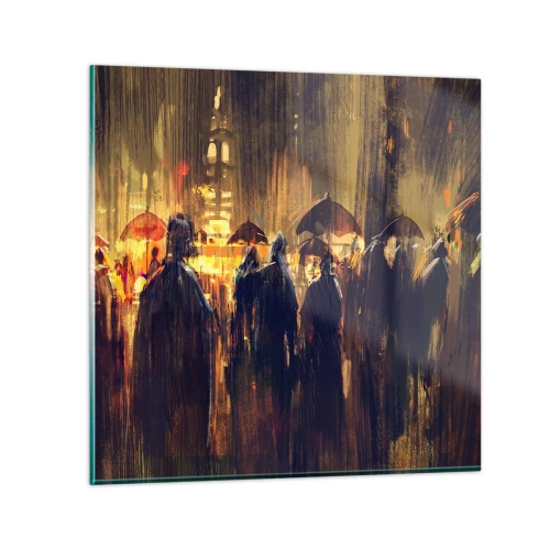 Glasbild - Bild auf glas - Anhänger des Regens - 70x70 cm