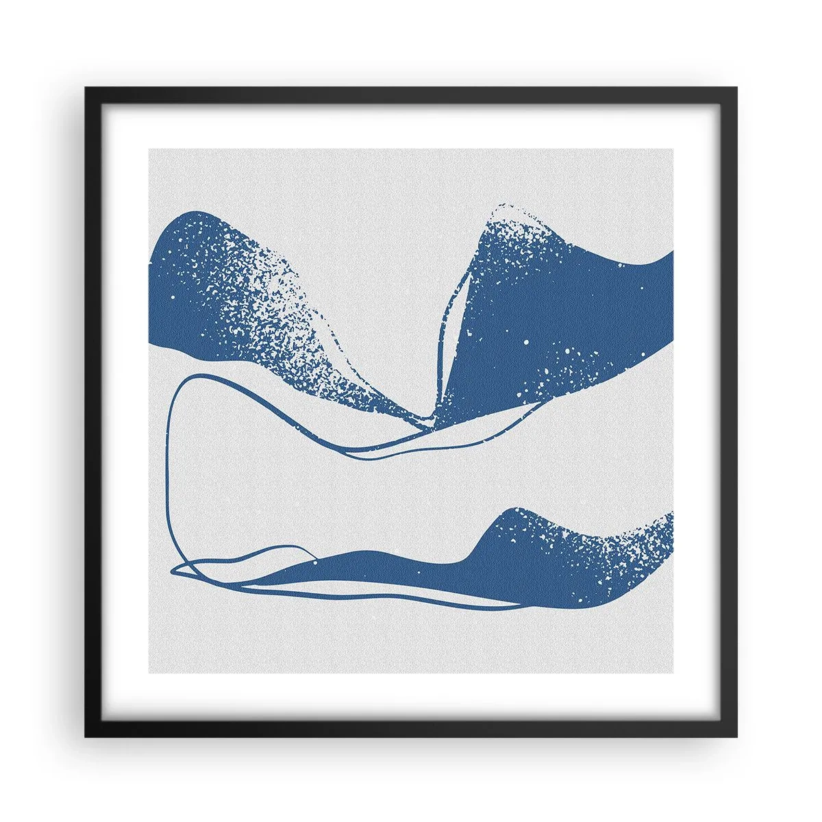 Poster in einem schwarzem Rahmen - Geflügelte Abstraktion - 50x50 cm