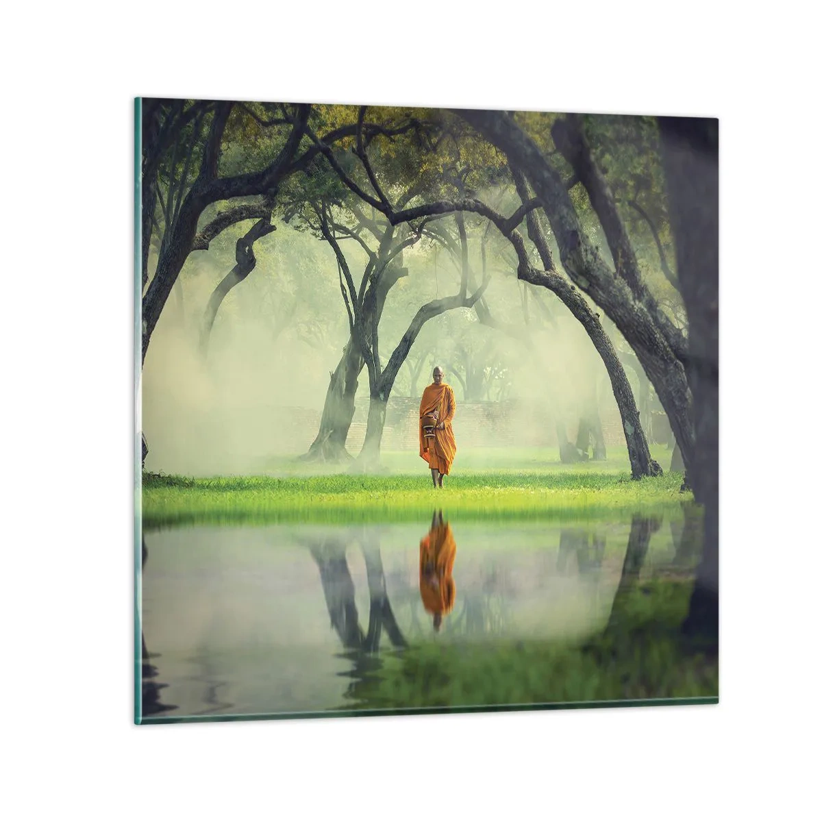 Glasbild - Bild auf glas - Auf dem Weg zur Erleuchtung - 60x60 cm